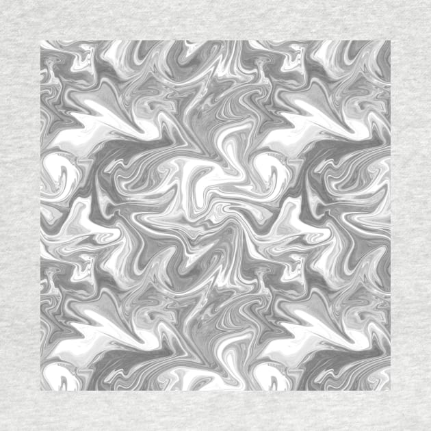 White Silk Marble - Digital Liquid Paint by GenAumonier